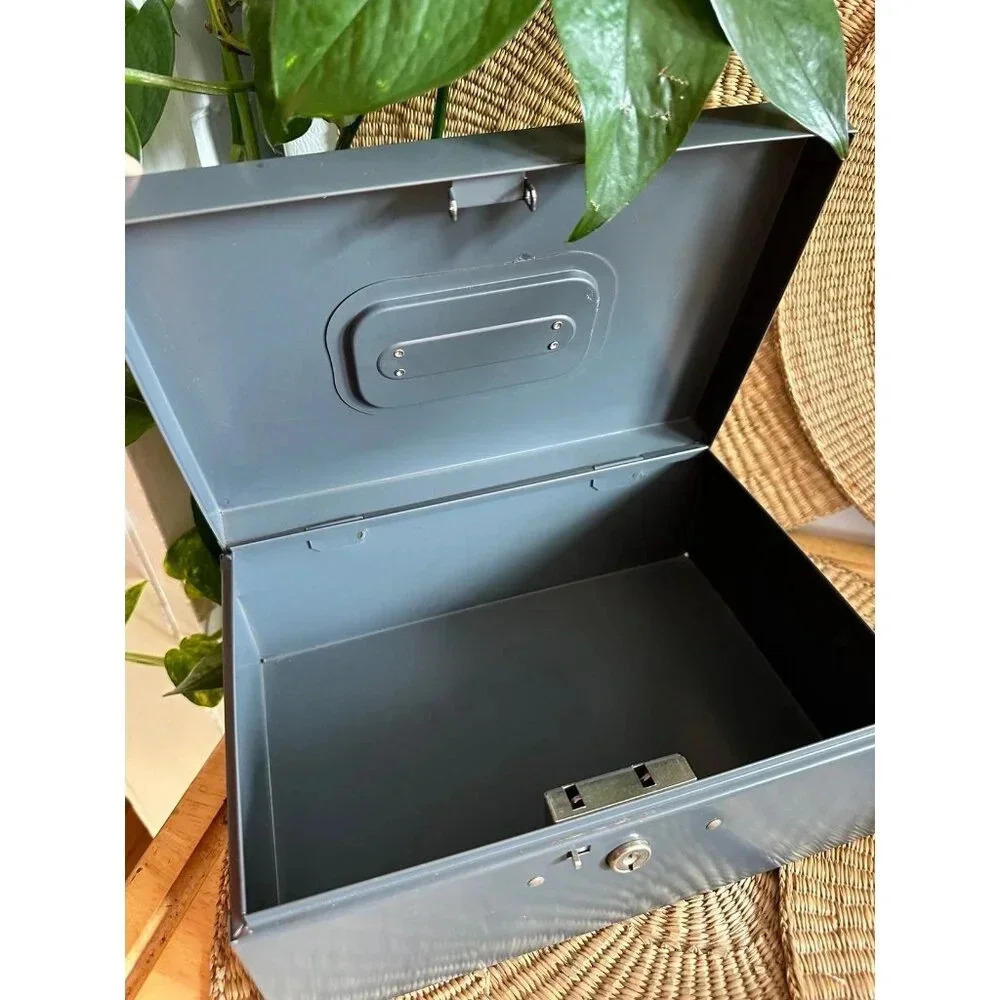 Gray Metal Lock Box - Picture 7 of 9